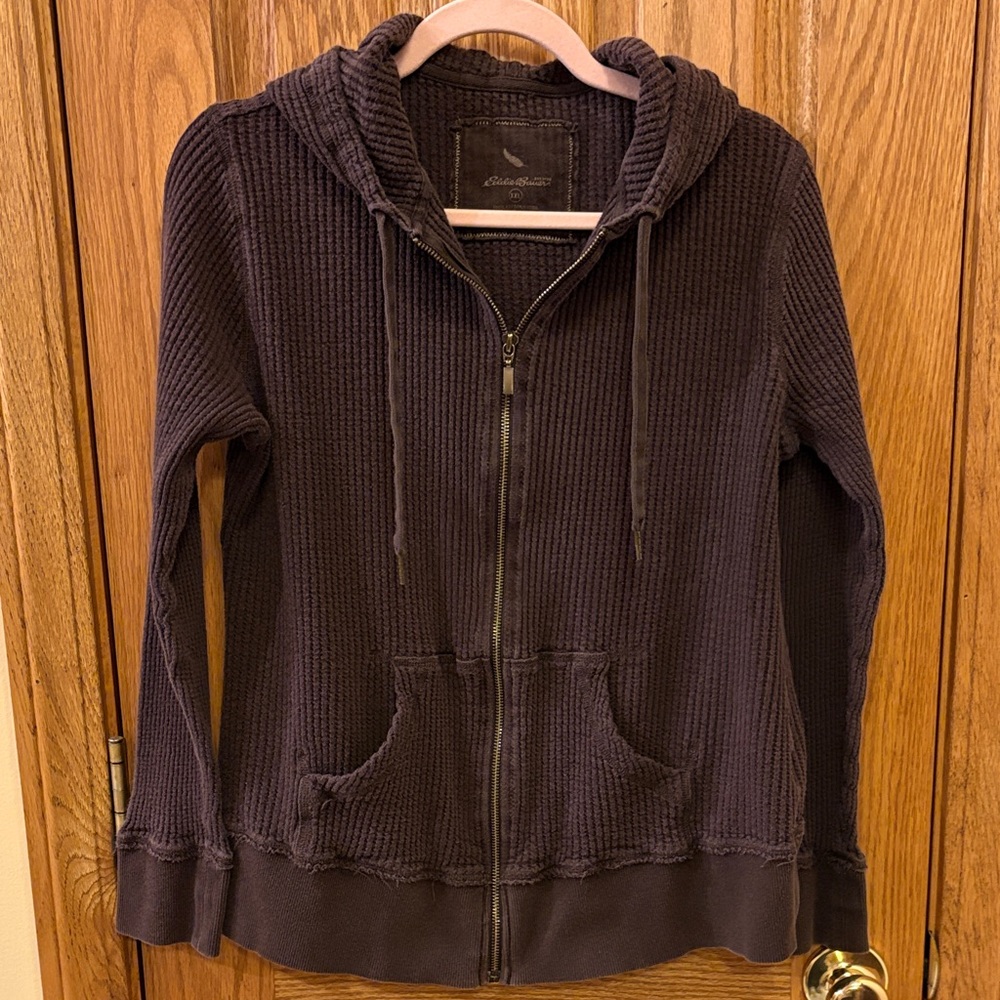 Eddie Bauer Dark Brown Hooded Sweatshirt